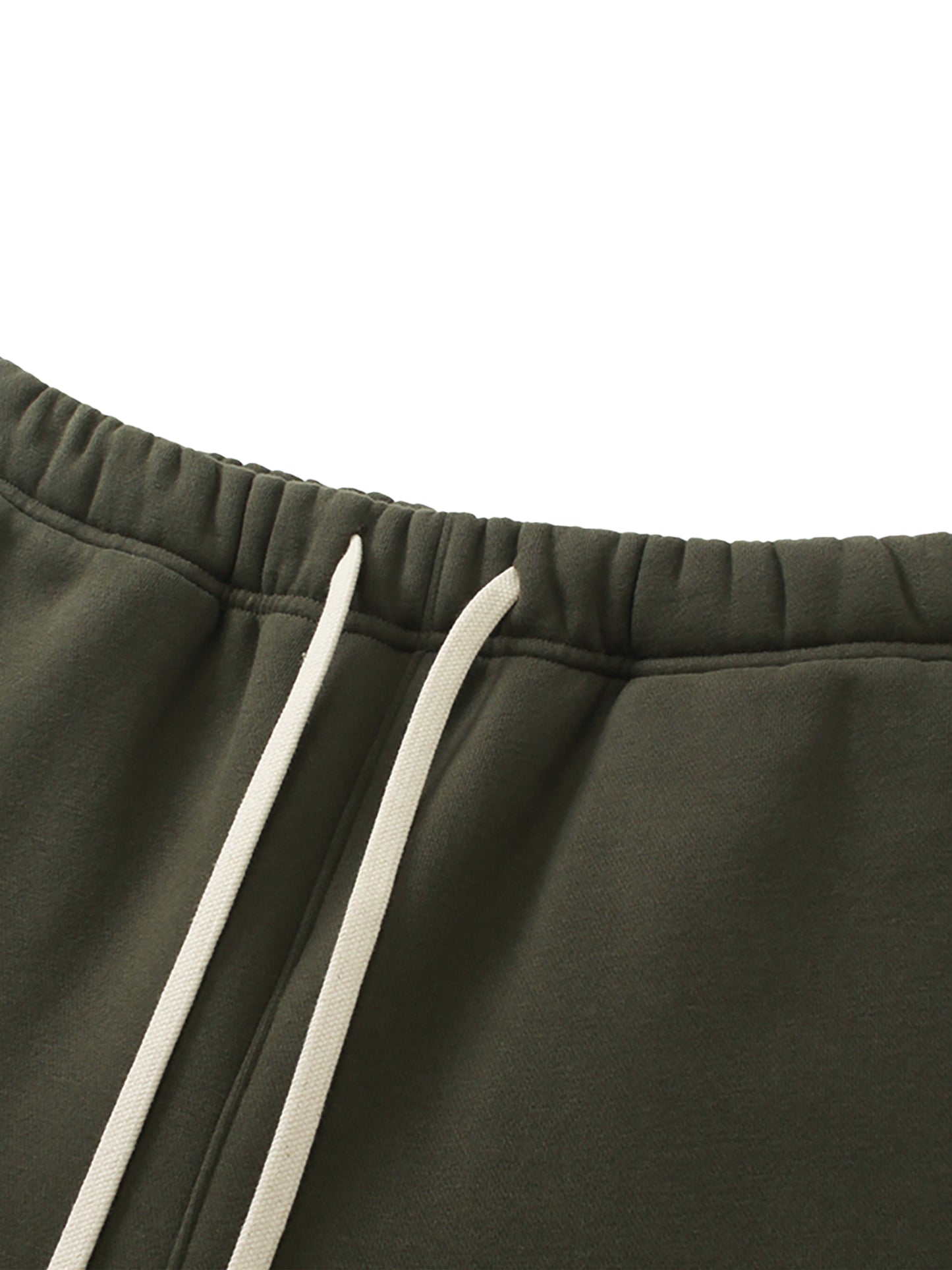 Streetwear Unisex Solid Color Fleece Straight Leg Pants