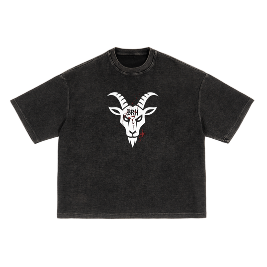 Waffle-Texture Washed Boxy T-Shirt