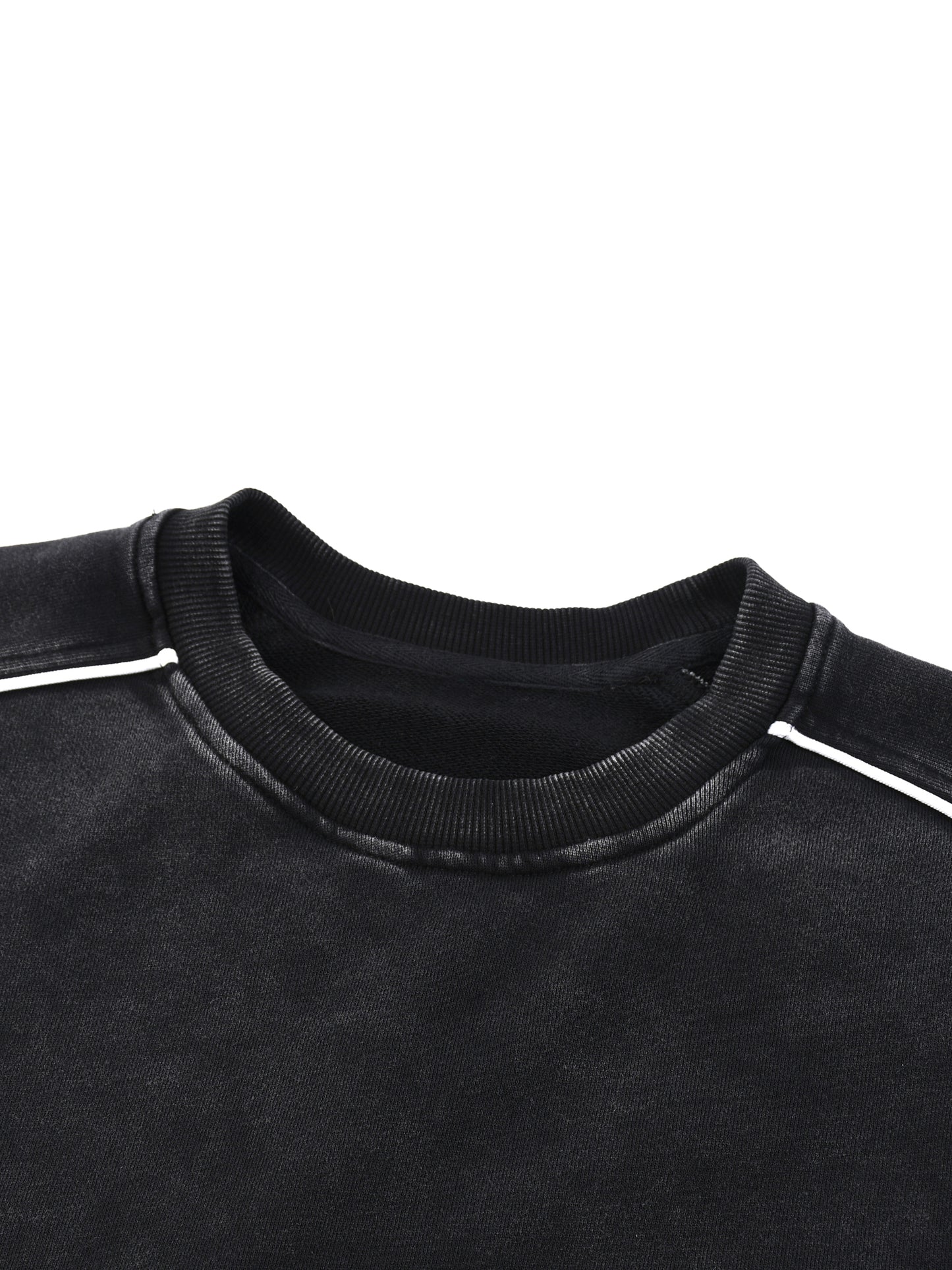 Mineral Wash Piping Raw Hem Sweatshirt